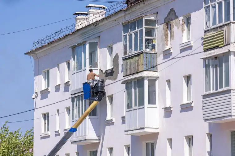 Ravalement de façade, photographie d’illustration